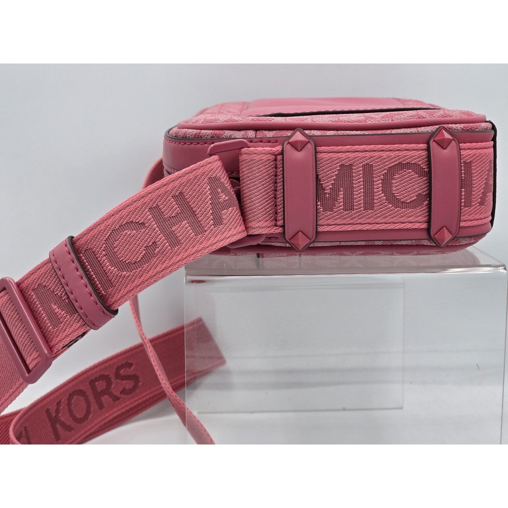 Michael Kors Maeve Large Signature Crossbody Bag - Rose Wild Berry - Excellent - Picture 14 of 15